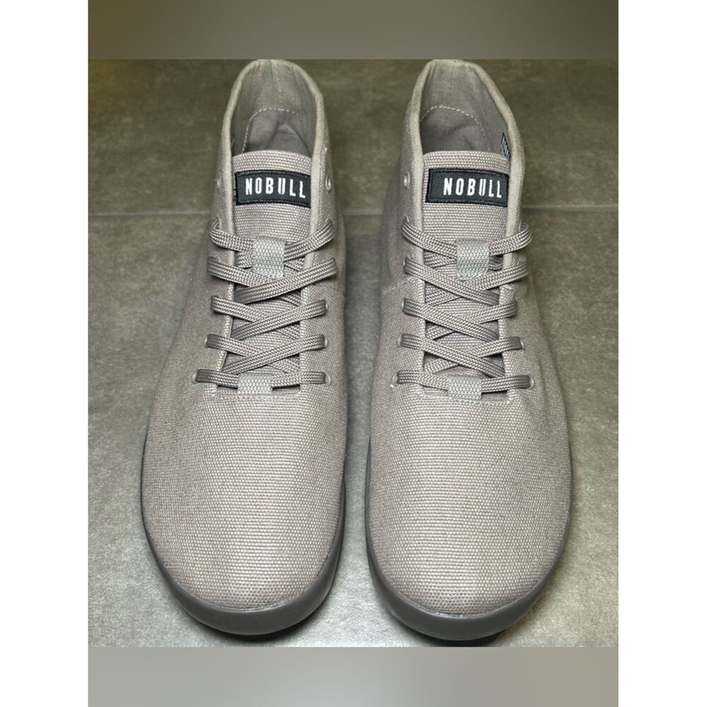 NOBULL Neutral Mid Canvas Trainers Lace Up Athletic Sneakers Men’s Shoe Size 11 - Picture 3 of 10